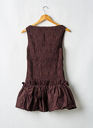 Robe courte sans manche sans manche marron PEPPERMAYO femme