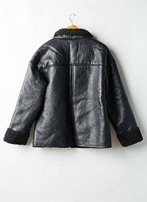 Manteau court poignets revers sans capuche gris ICHI femme