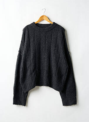 Pull stretch manches longues gris TOPSHOP femme