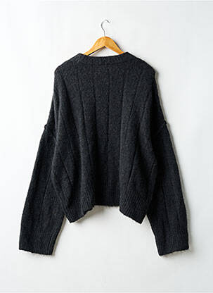 Pull stretch manches longues gris TOPSHOP femme