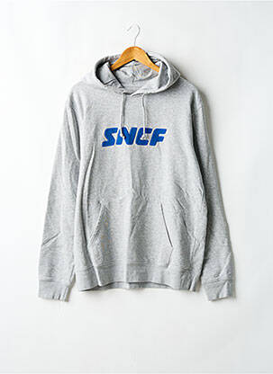 Sweat-shirt à capuche broderie manches longues gris STANLEY & STELLA femme