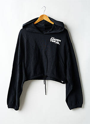 Sweat-shirt à capuche stretch manches longues noir KAPPA femme