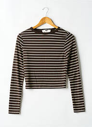 T-shirt manches longues manches longues marron STR femme
