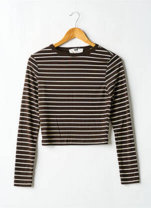 T-shirt manches longues manches longues marron STR femme