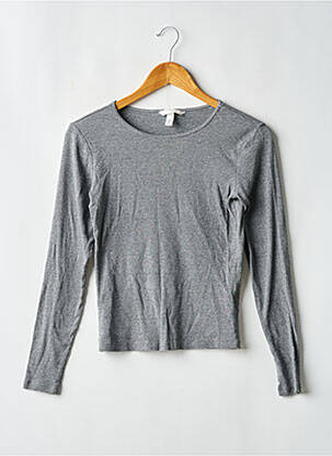 T-shirt manches longues manches longues gris H&M femme