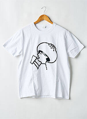 T-shirt coupe droite manches courtes blanc SANS MARQUE femme