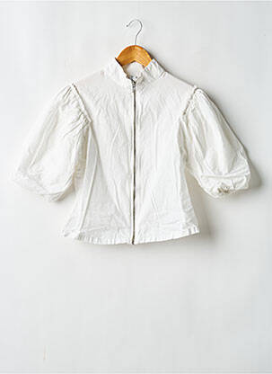 Veste casual fermeture zippée sur le devant blanc COLLUSION femme