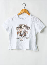 T-shirt coupe droite manches courtes blanc ASOS femme