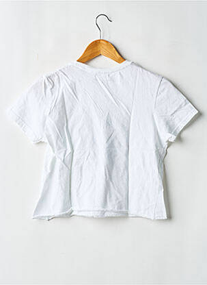 T-shirt coupe droite manches courtes blanc ASOS femme
