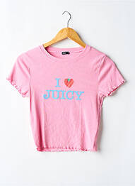 T-shirt sérigraphie floquée manches courtes rose UNDIZ femme
