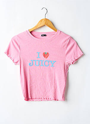 T-shirt sérigraphie floquée manches courtes rose UNDIZ femme