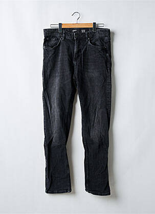 Jeans coupe droite stretch taille normale noir CELIO homme