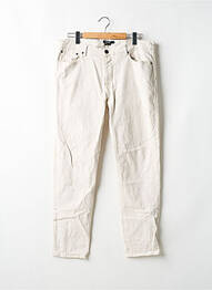 Jeans coupe droite fermeture boutonnée sur le devant taille normale beige BURTON homme