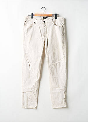 Jeans coupe droite fermeture boutonnée sur le devant taille normale beige BURTON homme