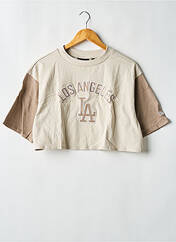 T-shirt beige NEW ERA femme seconde vue