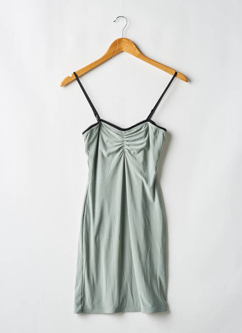 Robe courte coupe cintrée fines bretelles vert ASOS femme