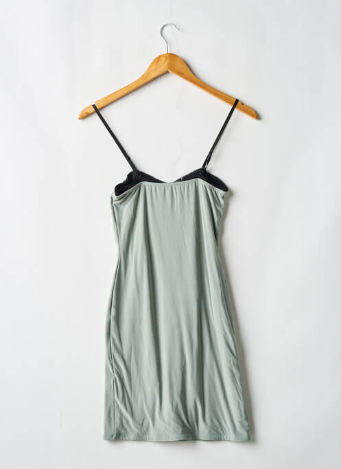 Robe courte coupe cintrée fines bretelles vert ASOS femme