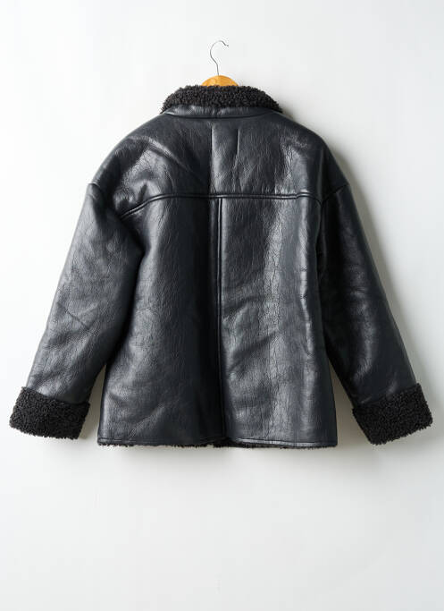 Manteau court poignets revers sans capuche gris ICHI femme