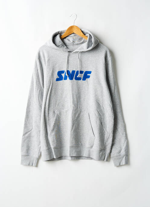 Sweat-shirt à capuche broderie manches longues gris STANLEY & STELLA femme