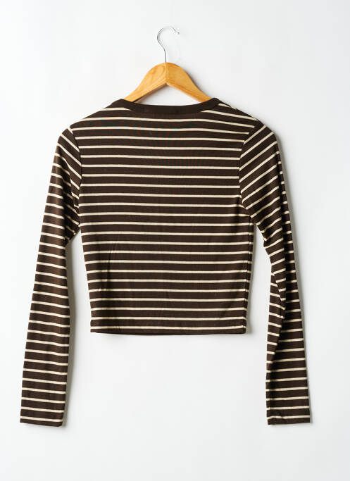 T-shirt manches longues manches longues marron STR femme