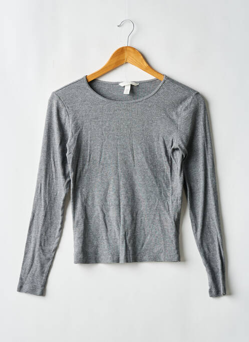 T-shirt manches longues manches longues gris H&M femme