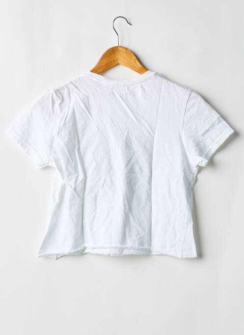 T-shirt coupe droite manches courtes blanc ASOS femme