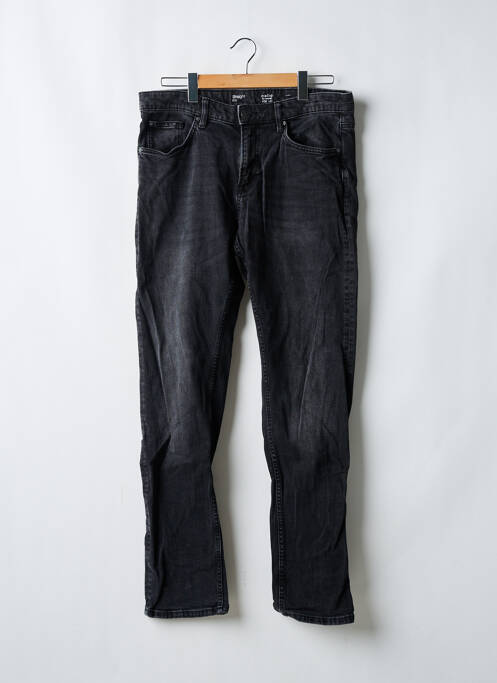 Jeans coupe droite stretch taille normale noir CELIO homme