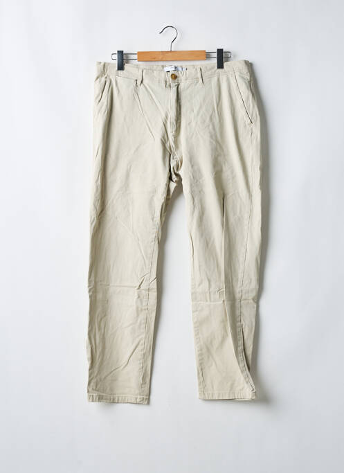 Pantalon chino tissage popeline taille basse beige CELIO homme
