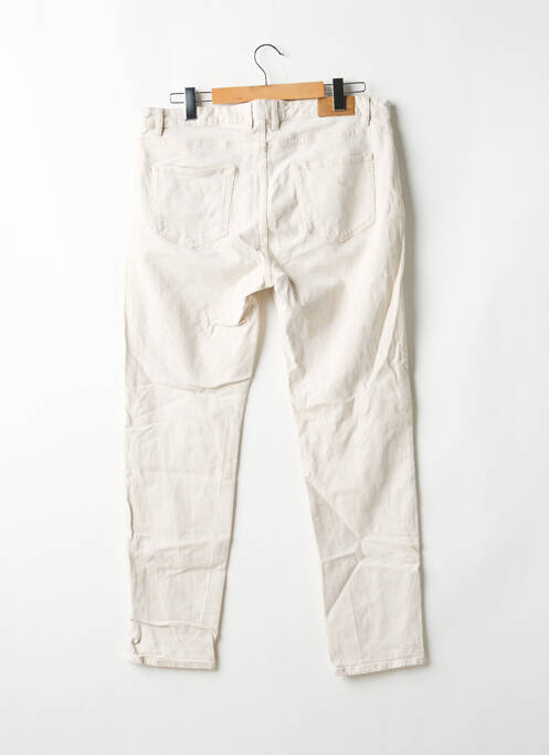 Jeans coupe droite fermeture boutonnée sur le devant taille normale beige BURTON homme