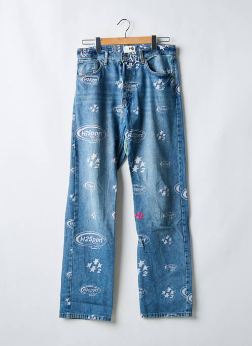 Jeans coupe droite bleu H&M femme