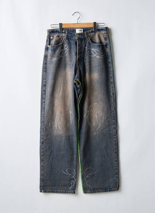 Jeans coupe large bleu H&M femme