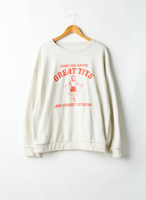 Sweat-shirt gris SANS MARQUE pour femme