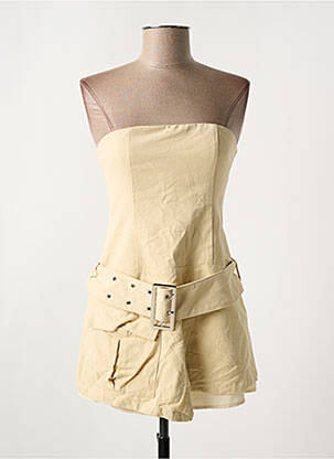Robe courte sans manche sans manche beige PEPPERMAYO femme