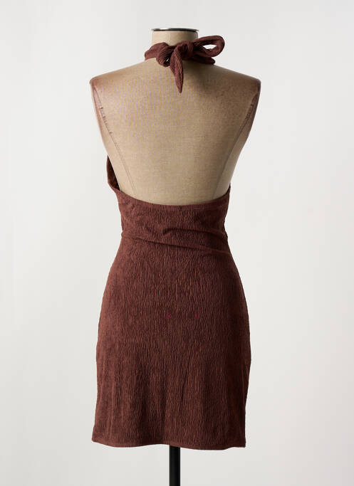 Robe courte sans manche sans manche marron PUBLIC DESIRE femme