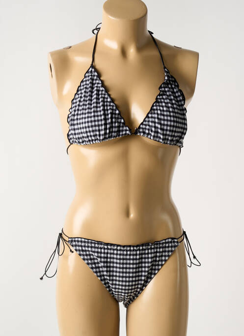 Maillot de bain 2 pièces stretch haut triangles noir ASOS femme