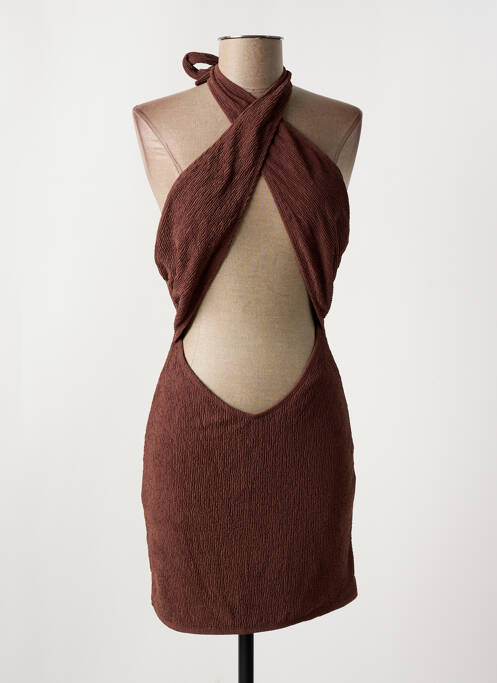 Robe courte marron PUBLIC DESIRE femme