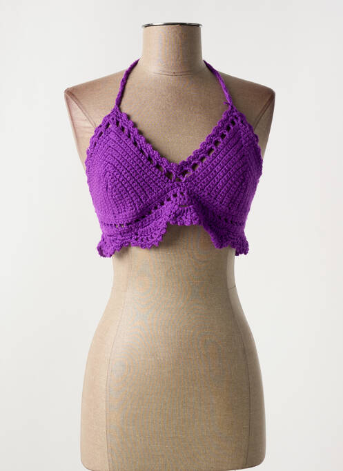 Top violet SANS MARQUE pour femme