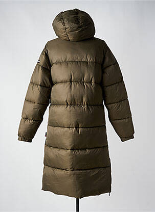 Doudoune poches a capuche vert SCHOTT femme