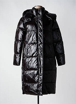 Doudoune manches longues a capuche noir RINO & PELLE femme