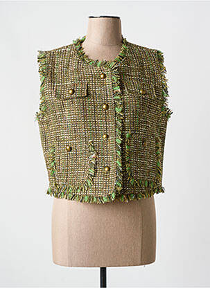 Gilet sans manche coupe droite vert ESQUALO femme