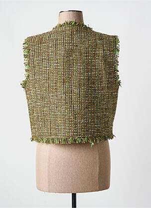Gilet sans manche maille tricot vert ESQUALO femme