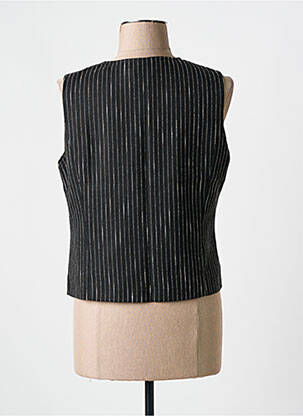 Gilet sans manche fausses poches noir SIGNE NATURE femme