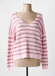 Pull stretch manches longues rose LES P'TITES BOMBES femme