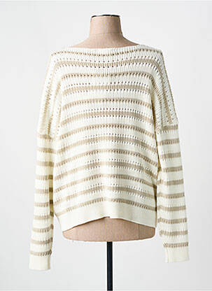 Pull col v manches longues beige LES P'TITES BOMBES femme