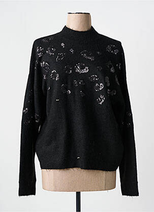 Pull stretch manches longues noir ESQUALO femme