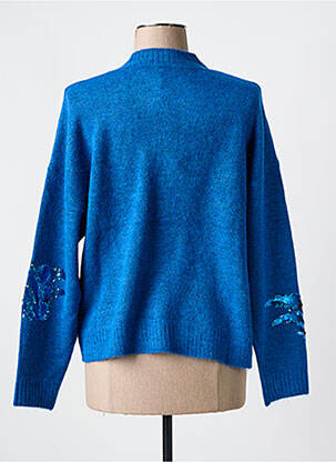 Pull tissage chiné manches longues bleu ESQUALO femme
