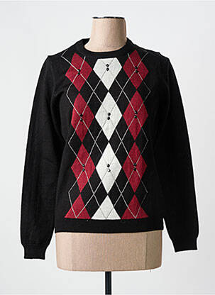 Pull resserrée sur le bas manches longues noir NATHAEL femme