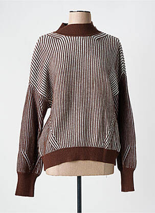 Pull stretch manches longues marron ESPRIT femme