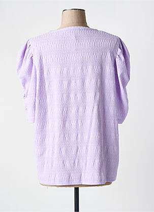 Top stretch manches courtes violet ESQUALO femme