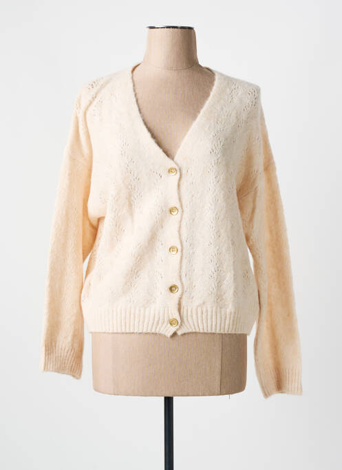 Gilet manches longues beige KANOPE pour femme